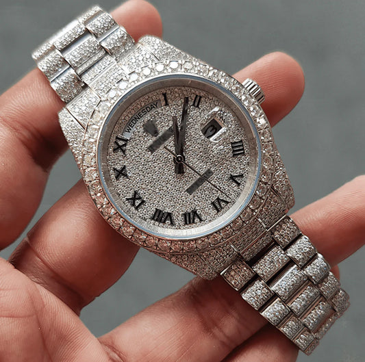 Silver Tsunami- Fully Iced Bustdown Watch